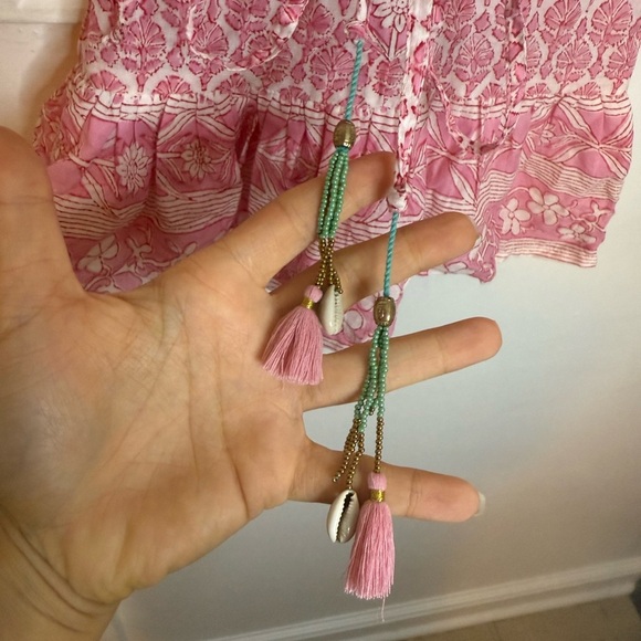 Bell by Alicia Bell Girls Pink Bohemian Ruffle Sundress - Picture 5 of 7